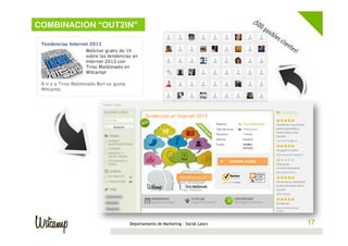 COMBINACION “OUT2IN”

Departamento de Marketing - Social Learn

17
17

 