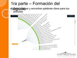 1ra parte – Formación del
negocio• Como buscar y encontrar palabras clave para tus
artículos
 