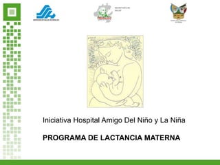 Iniciativa Hospital Amigo Del Niño y La Niña
PROGRAMA DE LACTANCIA MATERNA
 