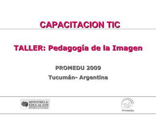 TALLER: Pedagogía de la Imagen PROMEDU 2009 Tucumán- Argentina CAPACITACION TIC 