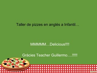 Taller de pizzes en anglés a Infantil…

MMMMM…Delicious!!!!
Gràcies Teacher Guillermo….!!!!!

 