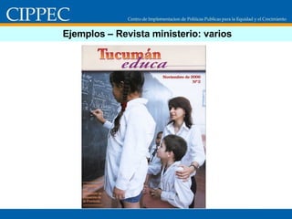 Ejemplos – Revista ministerio: varios 