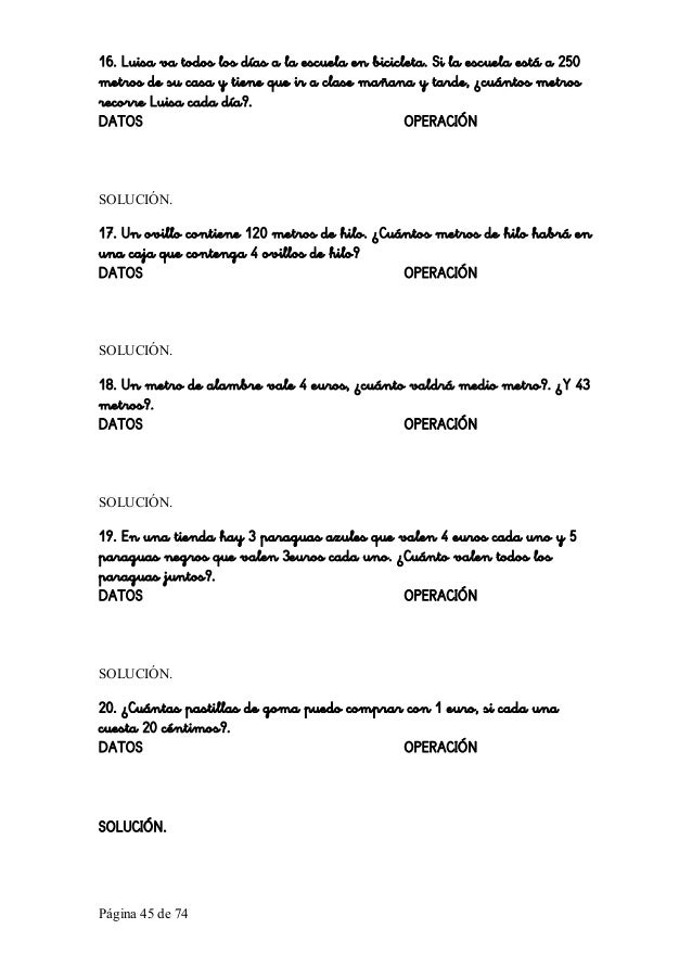 Taller problemas primaria Taller problemas primaria