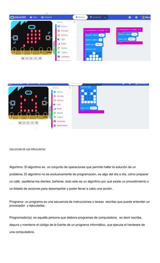 Taller programacion microbit | PDF