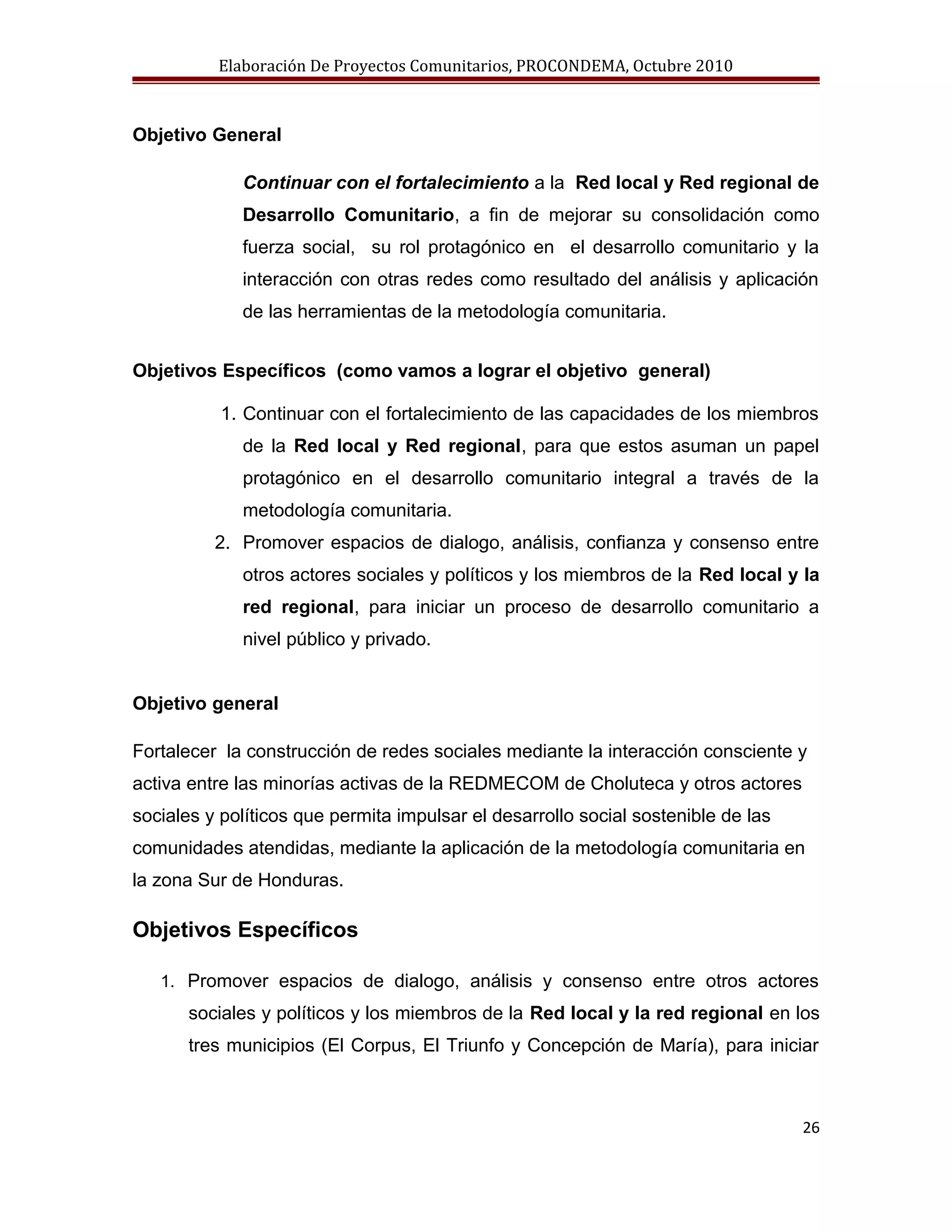 Elaboracion proyectos comunitarios | DOC