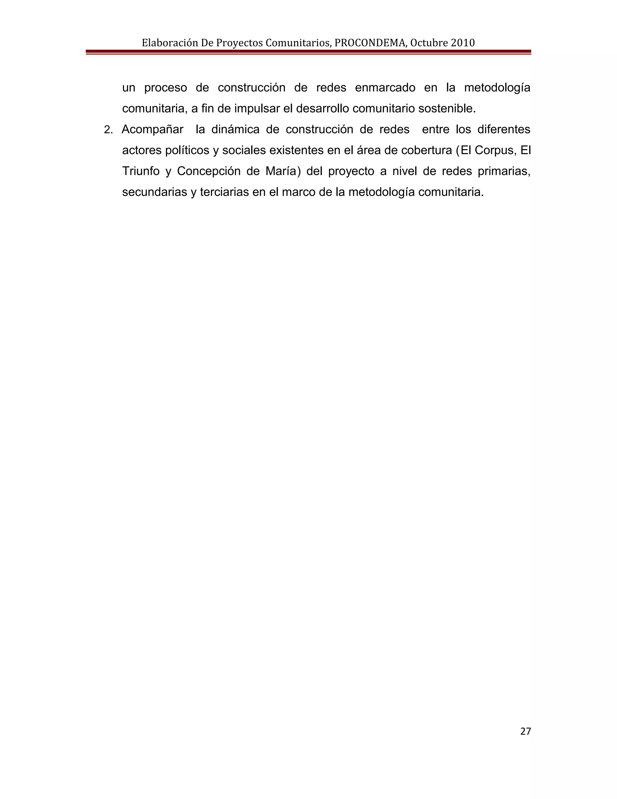 Elaboracion proyectos comunitarios | DOC