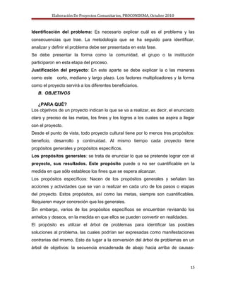Elaboracion proyectos comunitarios | DOC