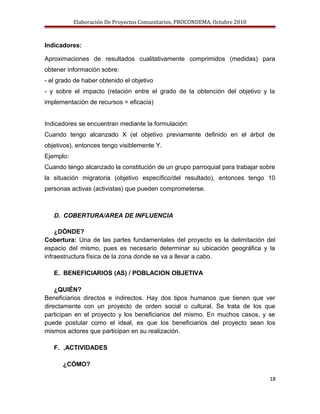 Elaboracion proyectos comunitarios | DOC