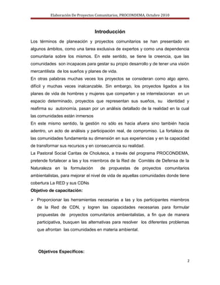 Elaboracion proyectos comunitarios | DOC