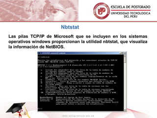 TCP / IPSon una compleja colección de protocolos. La mayoría de los fabricantes implementan TCP/IP para incluir unas determinadas utilidades para visualizar la información de configuración y resolver los problemas. - Packet Internet Groper - ARP - RARP - NSLOOKUP - Netstat - Nbtstat - Ipconfig, winipcfg, config e ifconfig - Tracert, iptrace y traceroute