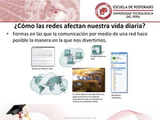 ¿Cómo las redes afectan nuestra vida diaria?Explique las maneras en las que la utilización de las redes de información para la colaboración o el uso compartido mejora la enseñanza y el aprendizaje.