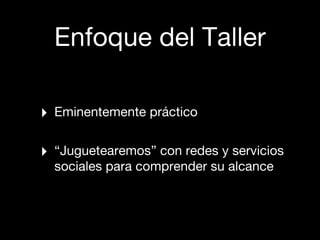 Taller Redes Sociales
