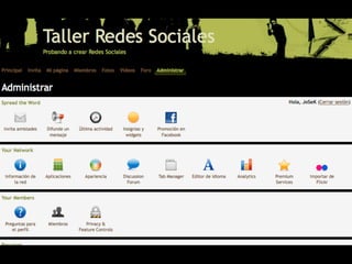 Taller Redes Sociales