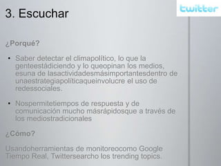 La presencia en la Web Social es tan importante antes o después de campaña como durante ella. No la abandone.