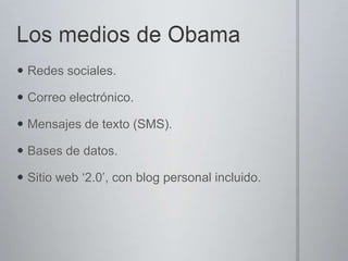 3. Escuchar¿Porqué?Saber detectar el climapolítico, lo que la genteestádiciendo y lo queopinan los medios, esuna de lasactividadesmásimportantesdentro de unaestrategiapolíticaqueinvolucre el uso de redessociales.