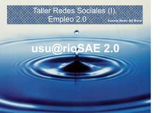 Taller Redes Sociales (I).
     Empleo 2.0
        Empleo 2.0     Susana Beato del Moral




usu@rioSAE 2.0
 