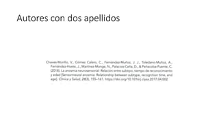 Autores con dos apellidos
 