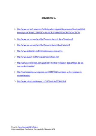 Taller reflexion video y webquest