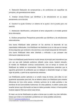 Taller reflexion video y webquest