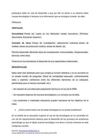 Taller reflexion video y webquest