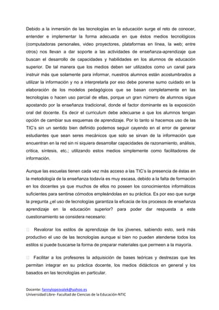 Taller reflexion video y webquest