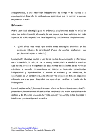 Taller reflexion video y webquest