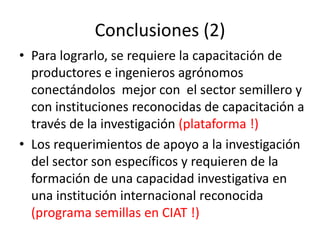 Taller semillas 2011 Dietrich E. Leihner