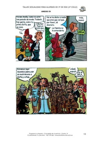 TALLER SEXUALIDAD PARA ALUMNOS DE 3º DE ESO (2º CICLO)

                        ANEXO IV




      Programa La Nevera – Concejalía de Juventud – Centro 14
    C/Labradores 14, Alicante. - 965 149 666 – lanevera@alicante-ayto.es
                                                                           13
 