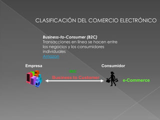 Comercio electrónicoConsiste en adquirir bienes tangibles que necesitan luego ser enviados físicamente, utilizando para ello los canales o vías tradicionales de distribución. ALFREDO GILDEMEISTER. 