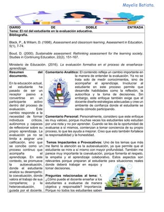 El Rol Activo del Estudiante en la Evaluación Educativa Contemporánea | PDF