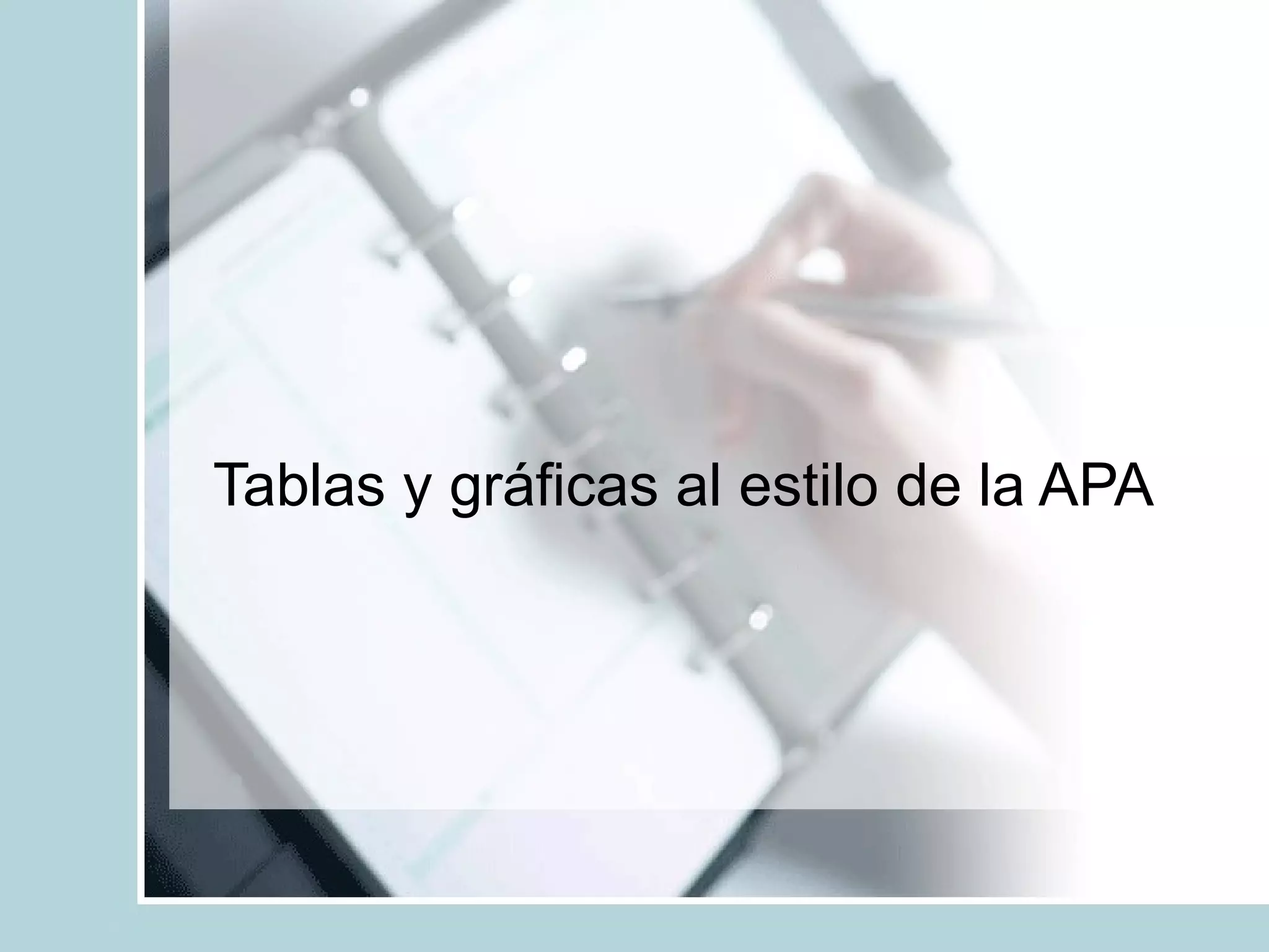 Taller tablas y figuras apa PPT