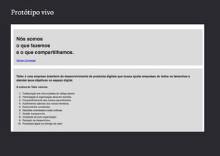 Taller talk - Site/blog 2.0