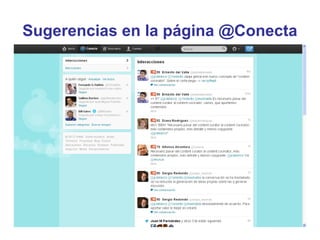 Sugerencias en la página @Conecta
 