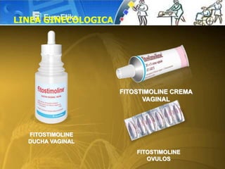 FITOSTIMOLINE
DUCHA VAGINAL
FITOSTIMOLINE CREMA
VAGINAL
FITOSTIMOLINE
OVULOS
LINEA GINECOLOGICA
 