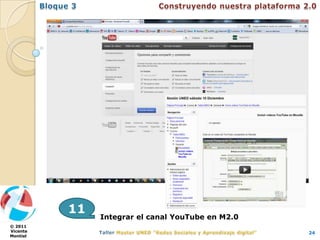 11
               Integrar el canal YouTube en M2.0
© 2011
Vicente                                            24
Montiel
 