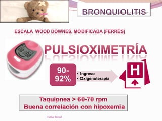 • Ingreso
• Oxigenoterapia
90-
92%
Esther Bernal
 