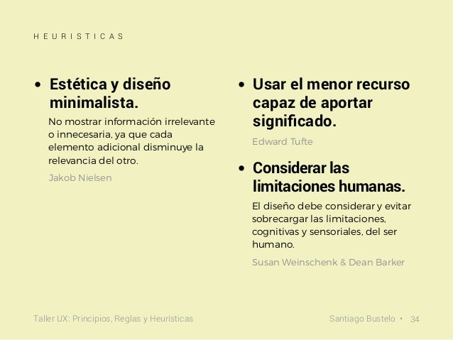 32 x=log2 Taller 5 Presentación 2017 Heurísticas UX 32 x=log2 Taller 5 Presentación 2017 Heurísticas UX