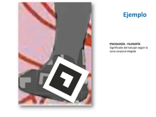 Ejemplo



PSICOLOGÍA - FILOSOFÍA
Significado del tatuaje según la
zona corporal elegida
 
