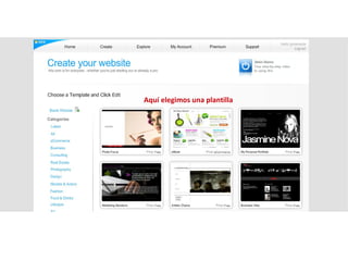 Aquí elegimos una plantilla
 