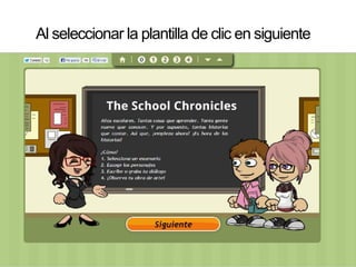 Al seleccionar la plantilla de clic en siguiente
 