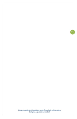 Equipo Académico-Pedagógico Área Tecnología e Informática
Colegios Arquidiocesanos Cali
151
 