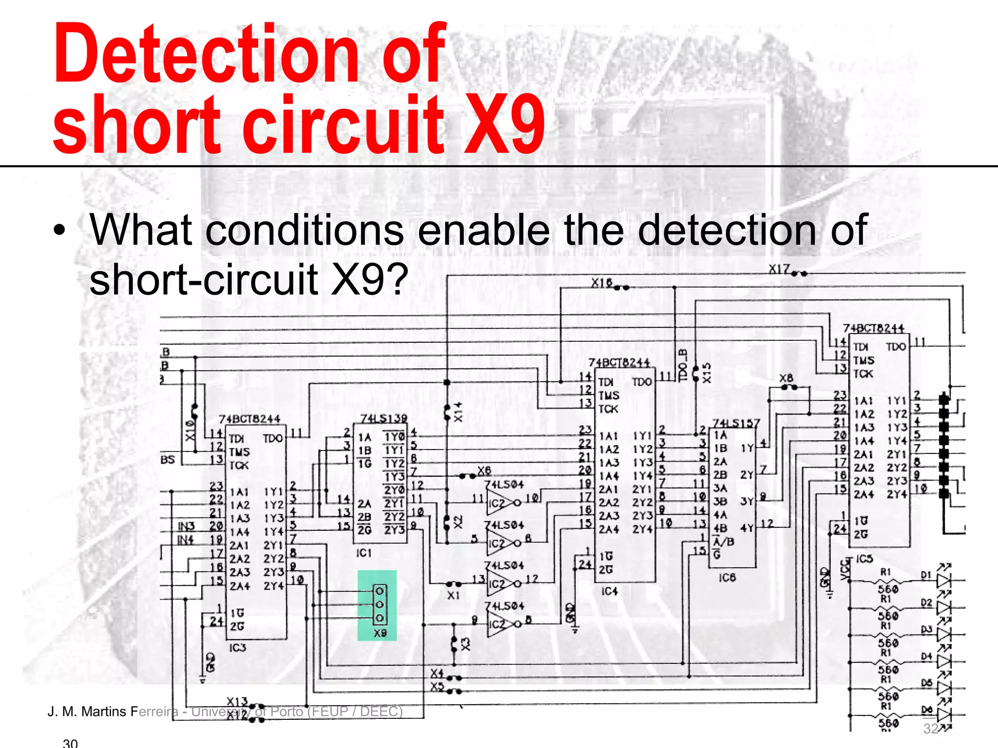 Detection of  short circuit X9 What conditions enable the detection of short-circuit X9? 