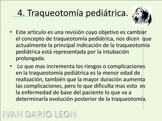 2. Parotiditis aguda tras traqueotomía en Cuidados IntensivosEn este articulo nos mencionan el caso de un paciente de 70 años  que se intervino de forma programada de un proceso expansivo extra axial en fosa craneal posterior con efecto masa sobre el hemisferio cerebeloso izquierdo con colapso del cuarto ventrículo sin hidrocefalia.Se muestra que la inflamación afectó inicialmente a las glándulas parotídeas y submaxilares pero sin expresión sintomática, ya que el paciente se hallaba bajo los efectos de sedoanalgesia y con vía aérea asegurada por traqueotomía.