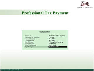 Professional Tax Payment 