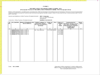 Provident Fund Reports   Monthly  Form 5 