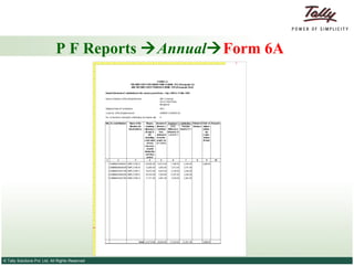 P F Reports   Annual  Form 6A 