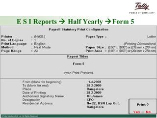 E S I Reports    Half Yearly   Form 5 
