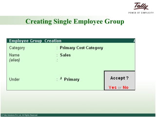 Creating Single Employee Group 