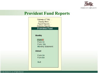 Provident Fund Reports 