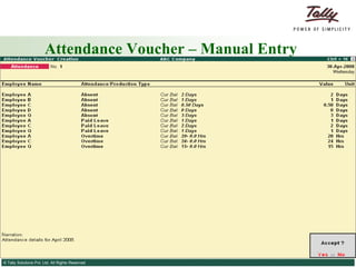 Attendance Voucher – Manual Entry 